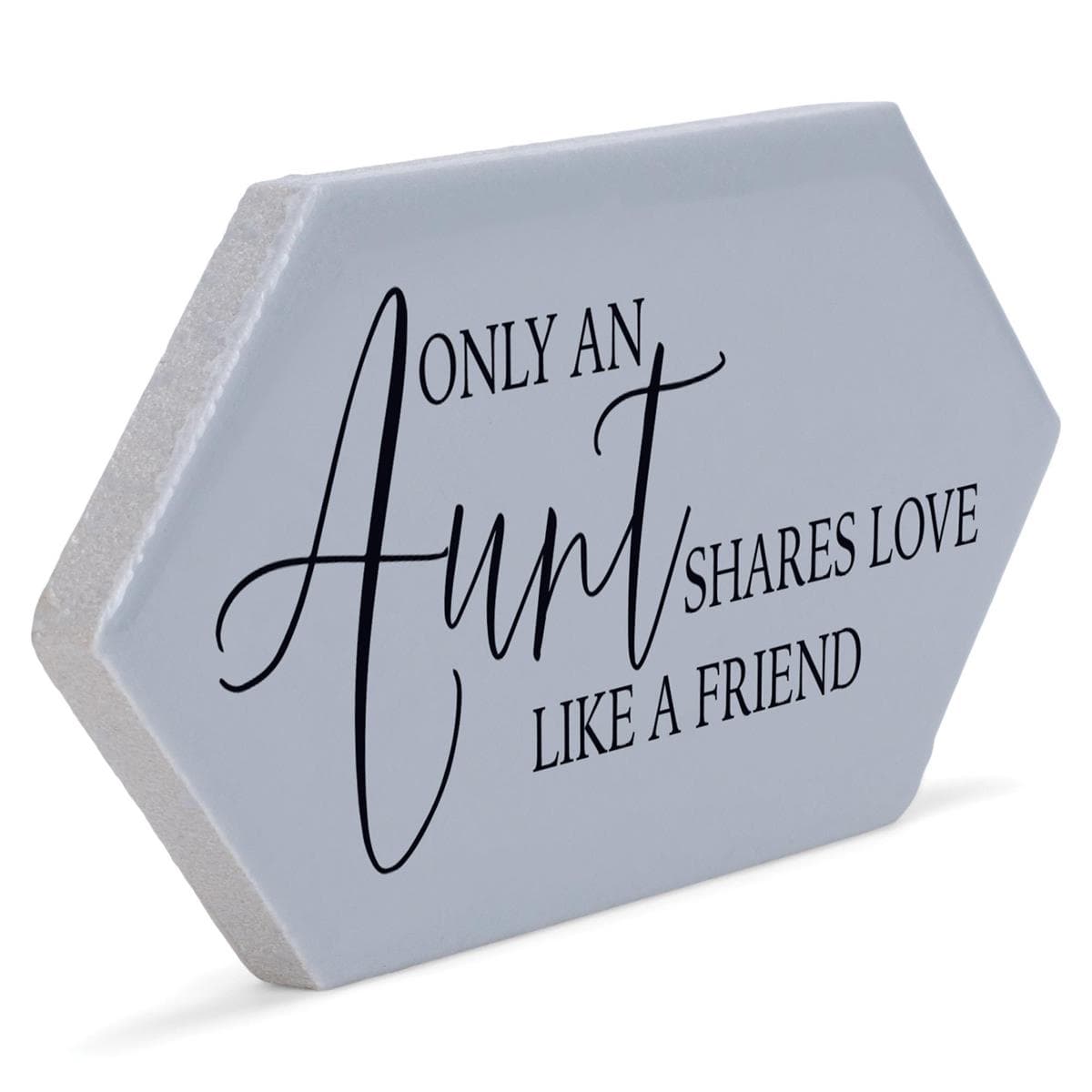 Only Aunt Shares Love Grey Tabletop Tile, picture 2