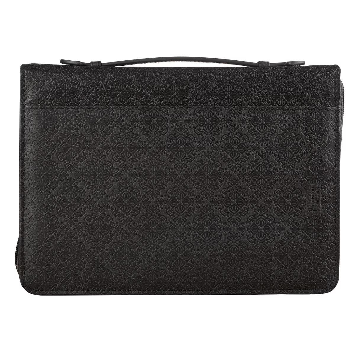 Guidance - Proverbs 3:6 Black Faux Leather Classic Bible Case, picture 2