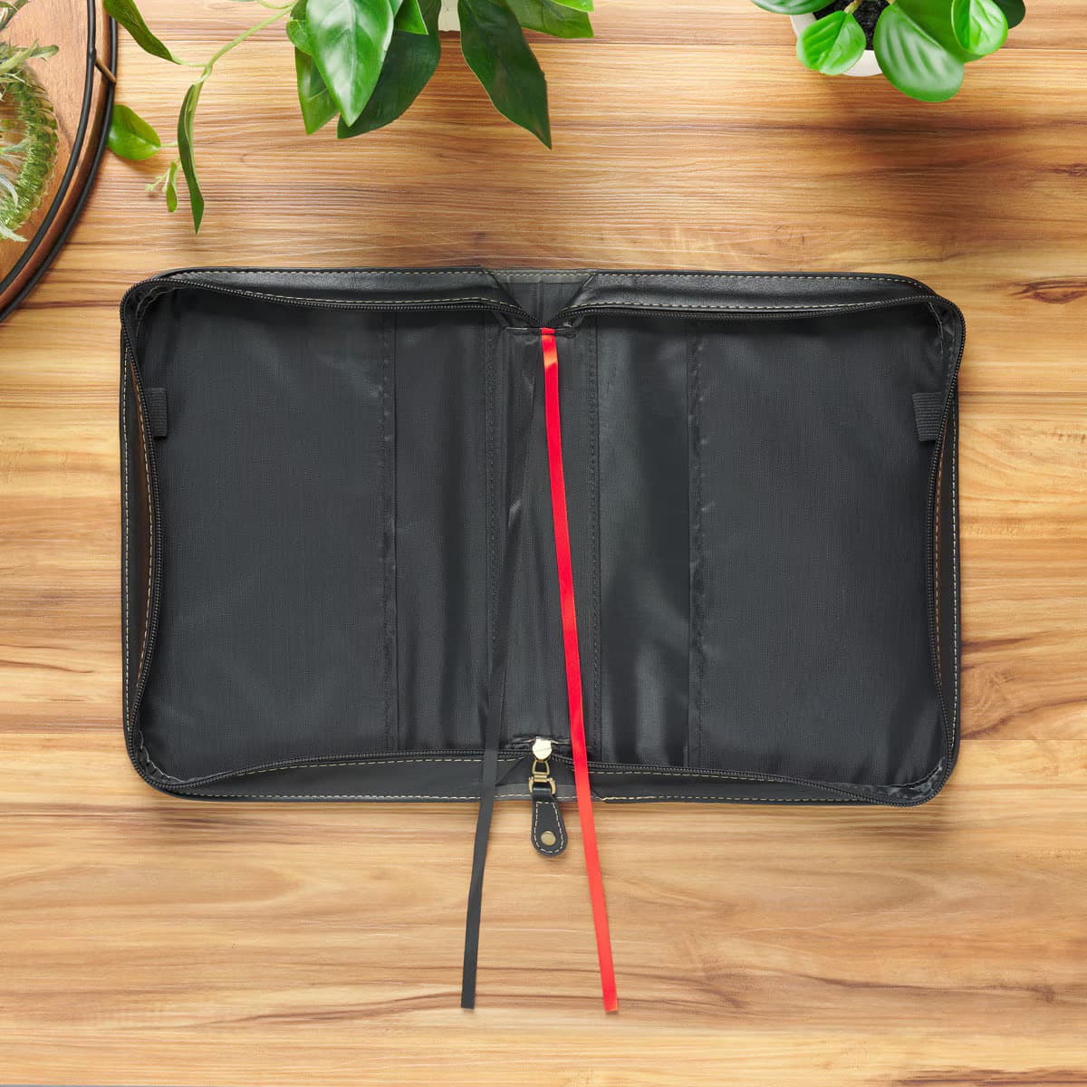 The Plans - Jeremiah 29:11 Black and Charcoal Faux Leather Classic Bible Case, picture 4