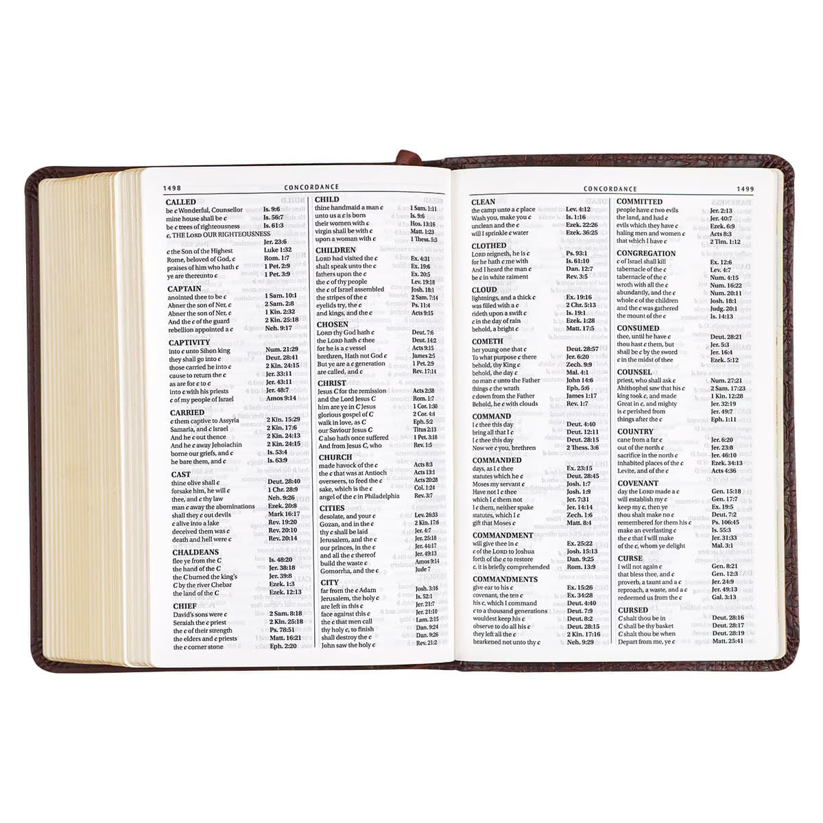Medium Brown Faux Leather Large Print Compact King James Version Bible, picture 7