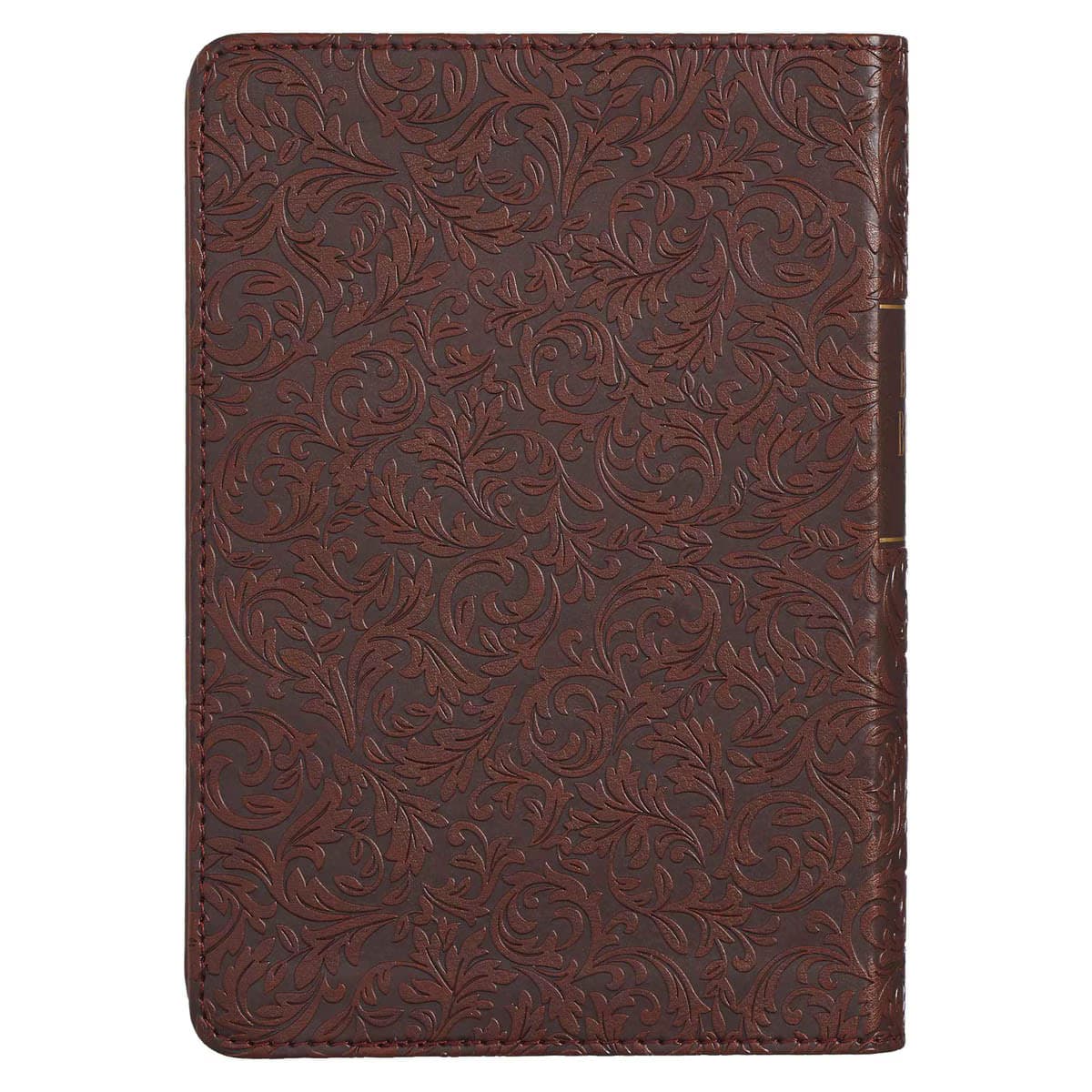 Medium Brown Faux Leather Large Print Compact King James Version Bible, picture 2