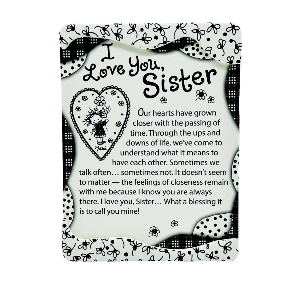 "I Love You, Sister" Magnet with Easel Back by Marci