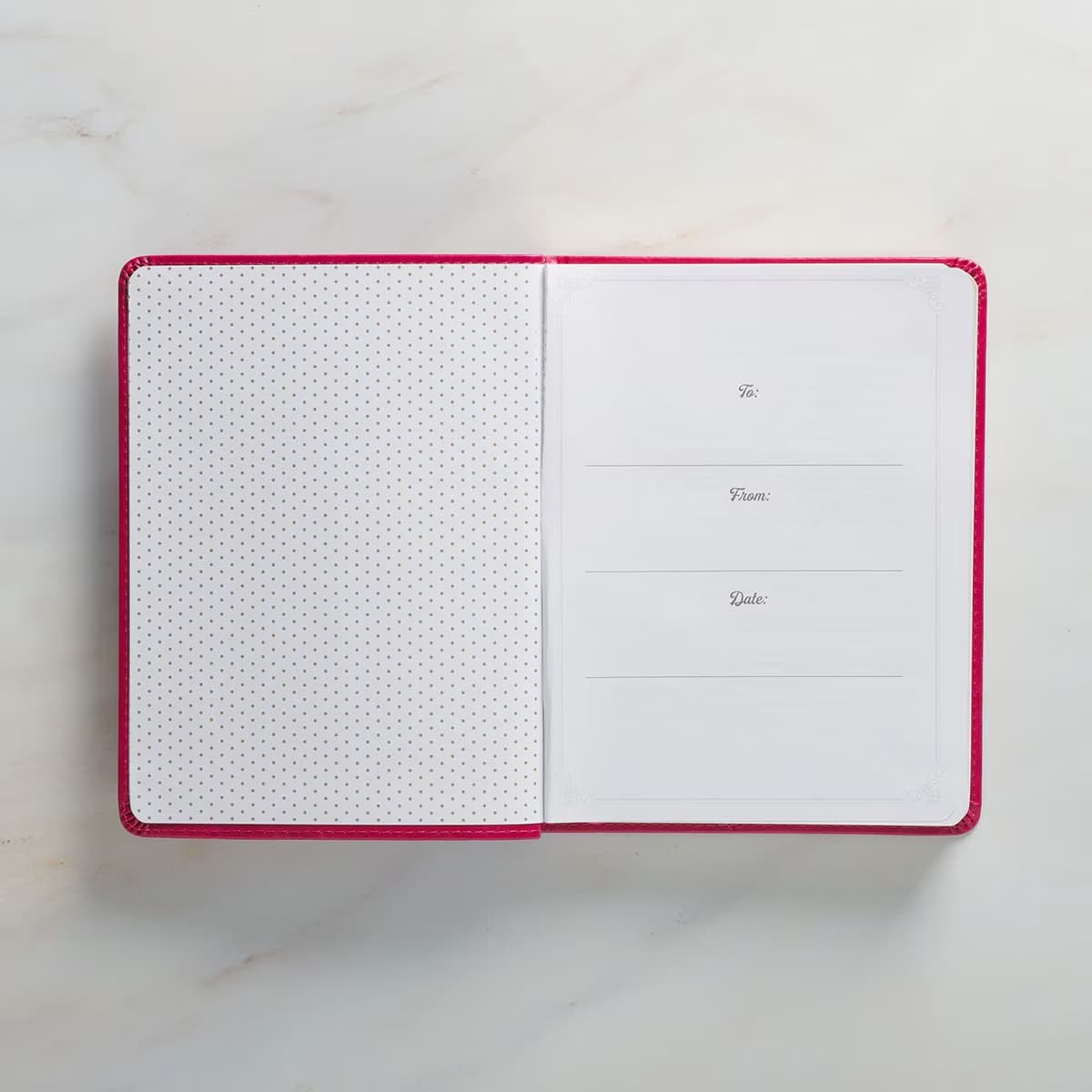 199 Prayers for My Husband Raspberry-Red Faux Leather Prayer and Journaling Guide, picture 4
