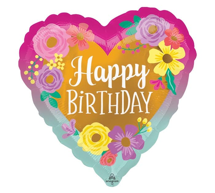 17" PKG HAPPY BIRTHDAY BALLOON