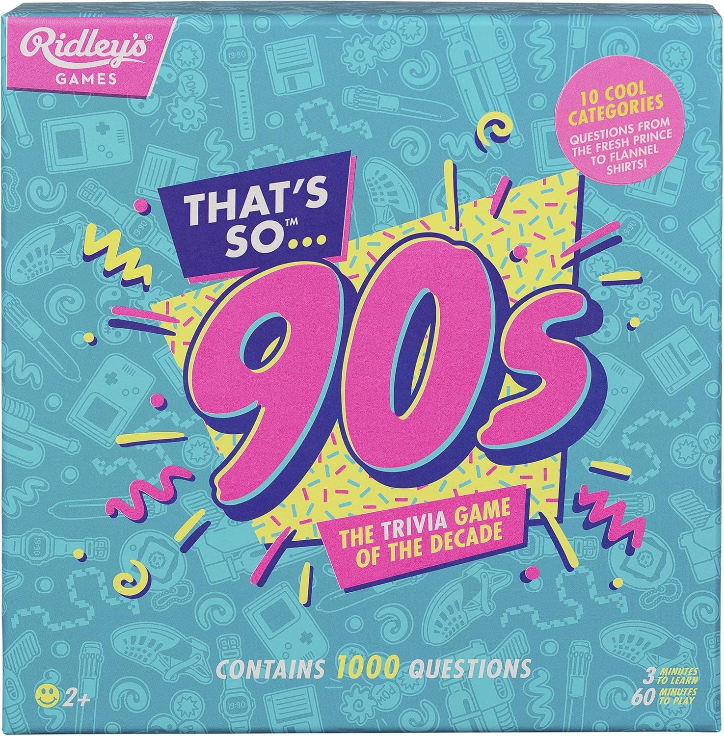 Ridley’s That’s So 90’s Trivia Card Game – Quiz Game for Kids and Adults – 2+ Players – Includes 1,000 Unique Questions – Fun Family Game – Makes a Great Gift, picture 2