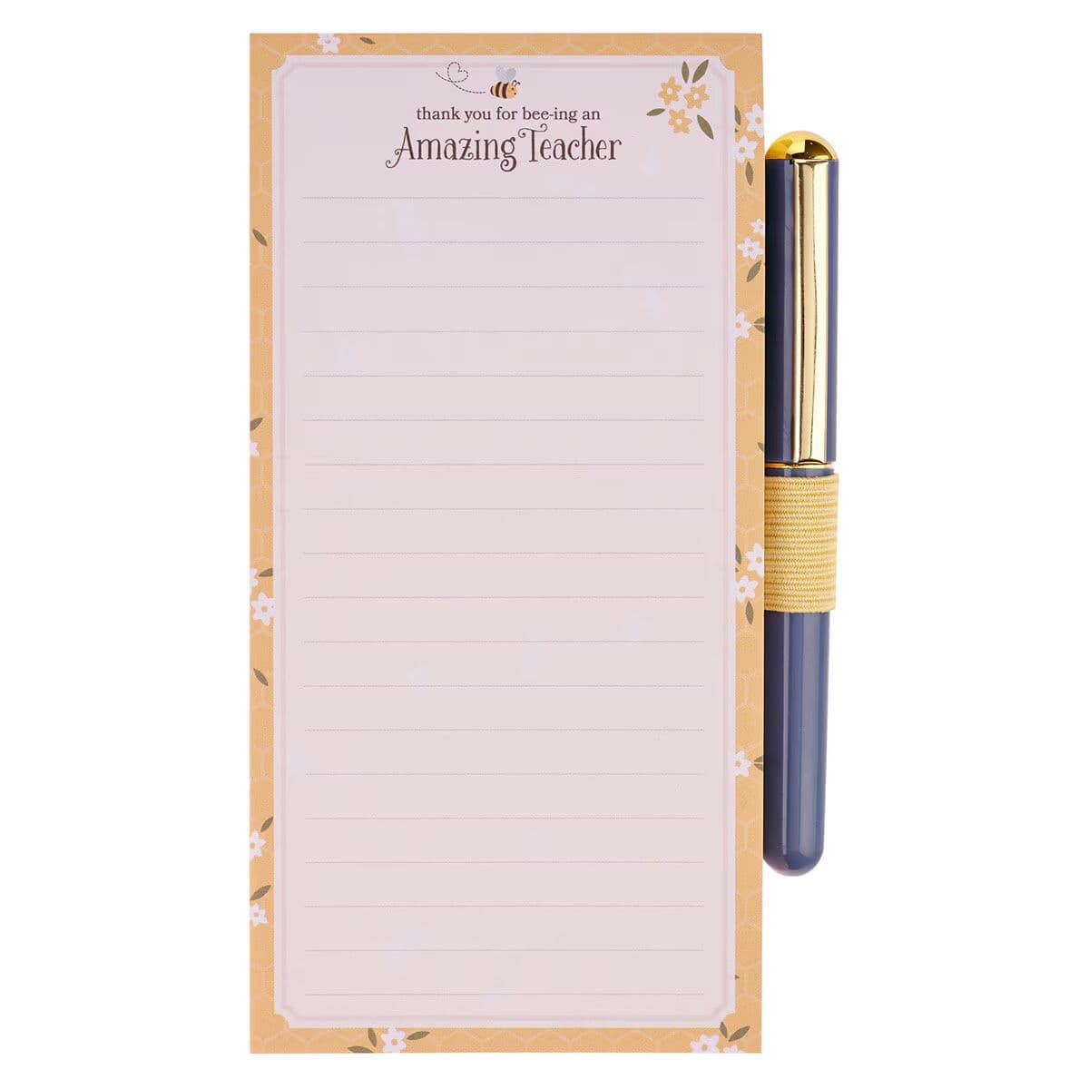 Amazing Teacher Blossom and Bees Notepad and Pen Gift Set, picture 4