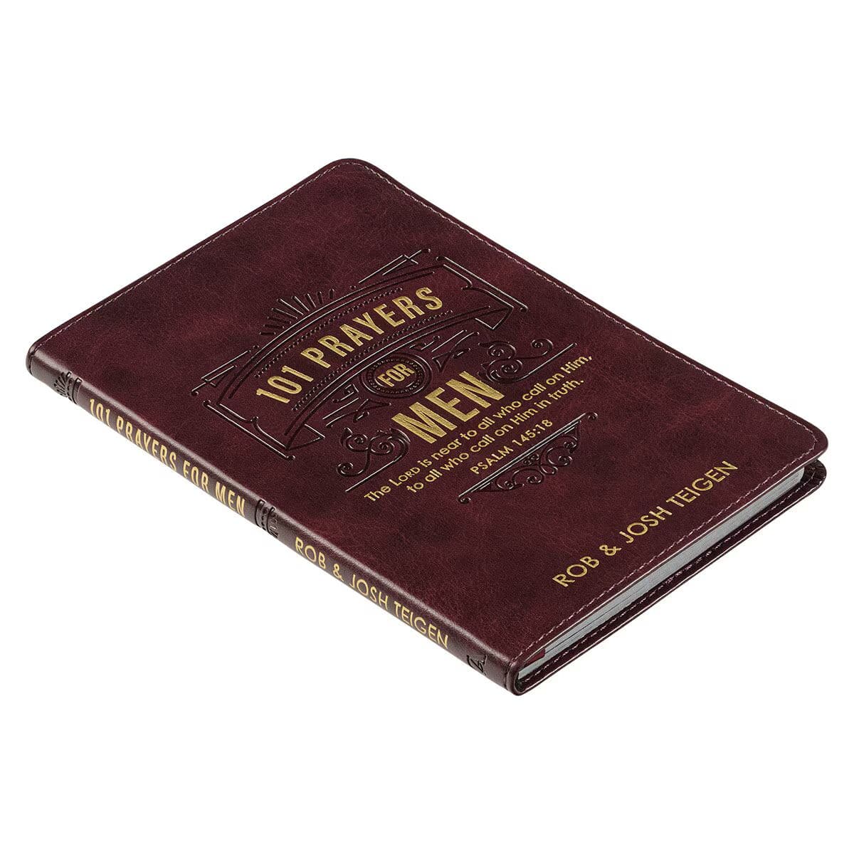 101 Prayers for Men - Psalm 145:18 Brown Faux Leather Gift Book, picture 3