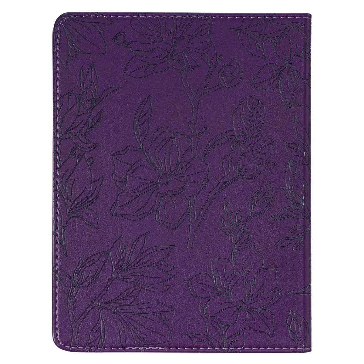 New Mercies - Lamentations 3:22-23 Purple Floral Faux Leather Handy-sized Journal, picture 2