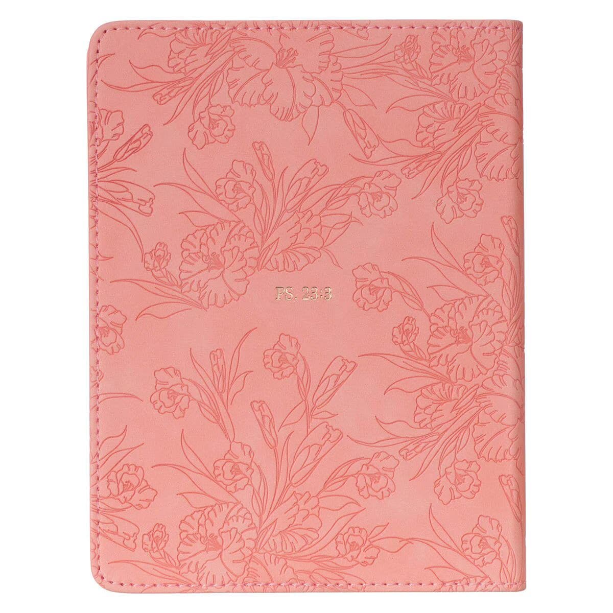 He Restores My Soul - Psalm 23:3 Pink Floral Faux Leather Handy-sized Journal, picture 2
