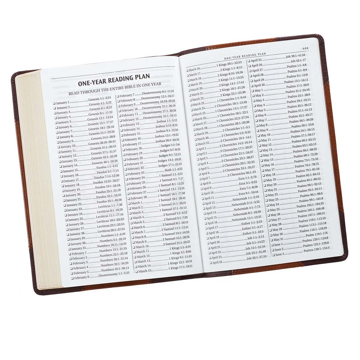 Two-tone Brown Faux Leather Large Print Thinline King James Version Bible, picture 8