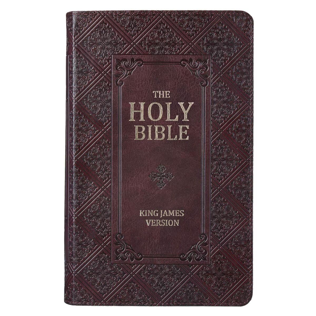 Dark Brown Faux Leather Giant Print Standard-size King James Version Bible with Thumb Index