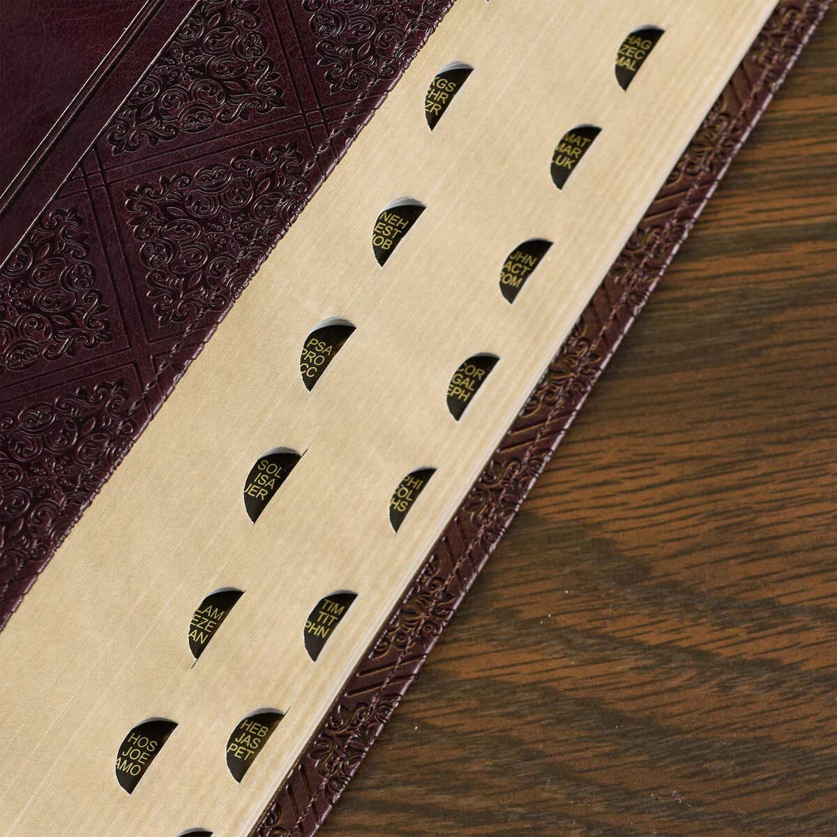 Dark Brown Faux Leather Giant Print Standard-size King James Version Bible with Thumb Index, picture 6