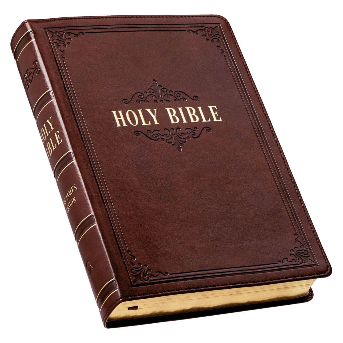 Burgundy Faux Leather Full-size Giant Print King James Version Bible with Thumb Index, picture 3
