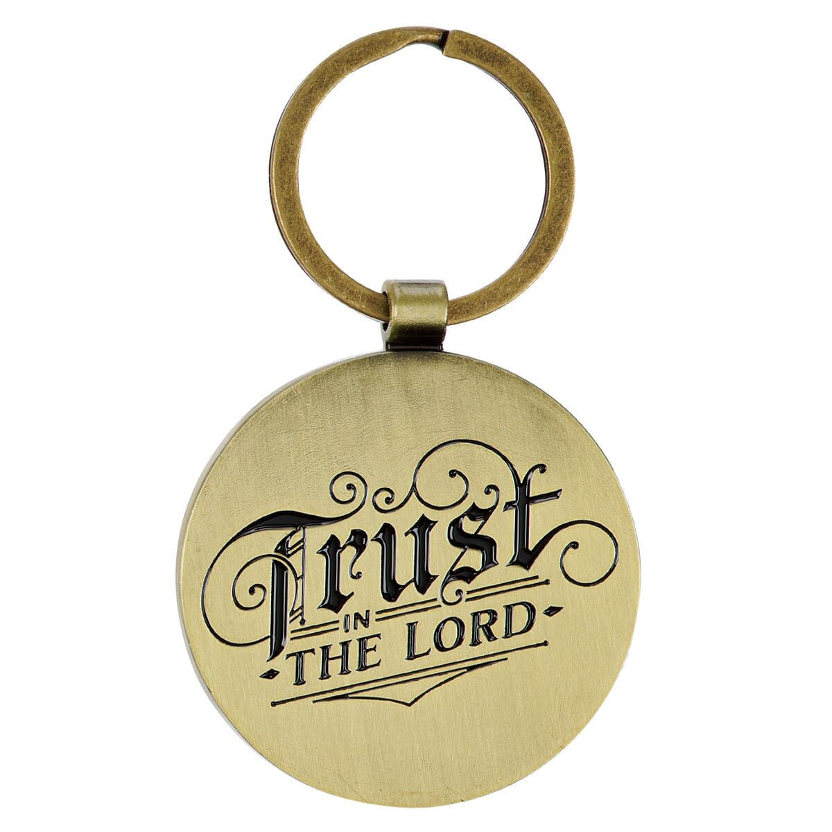 Proverbs 3:5 Brass Metal Keychain, picture 2