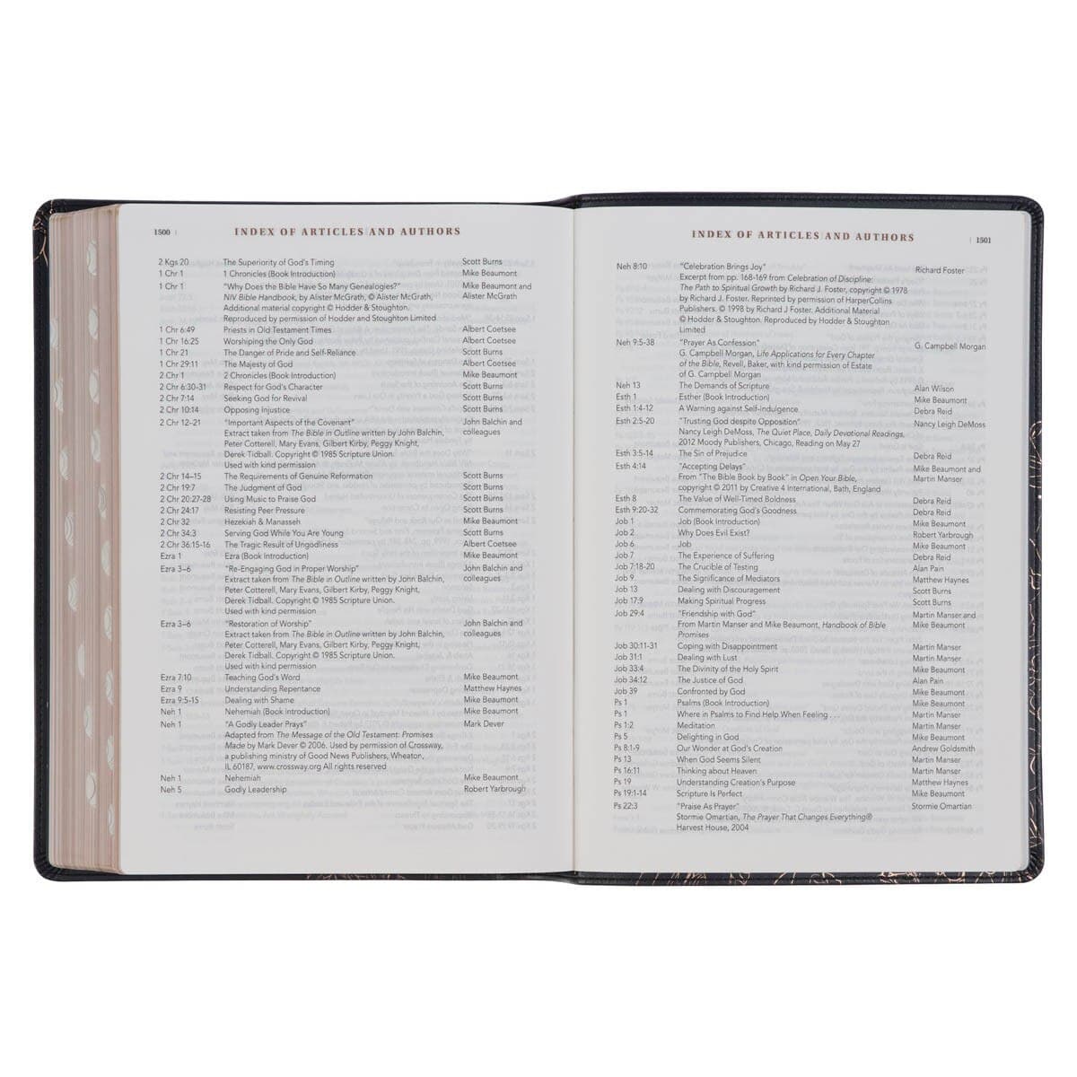 Midnight Blue Faux Leather Spiritual Growth Bible, picture 10