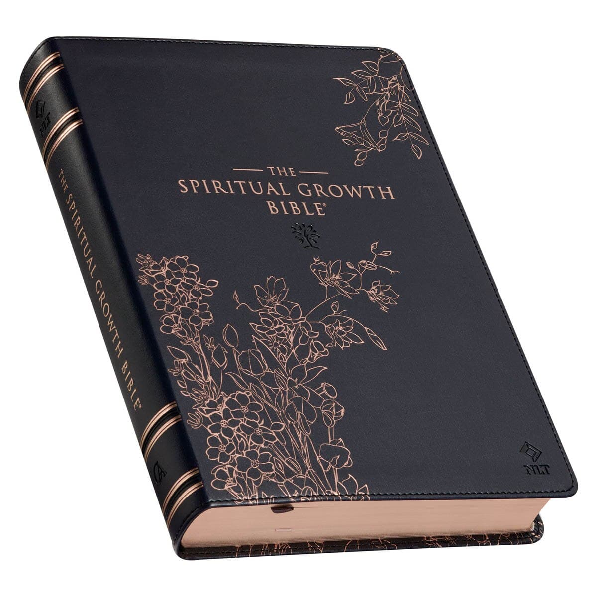 Midnight Blue Faux Leather Spiritual Growth Bible, picture 3