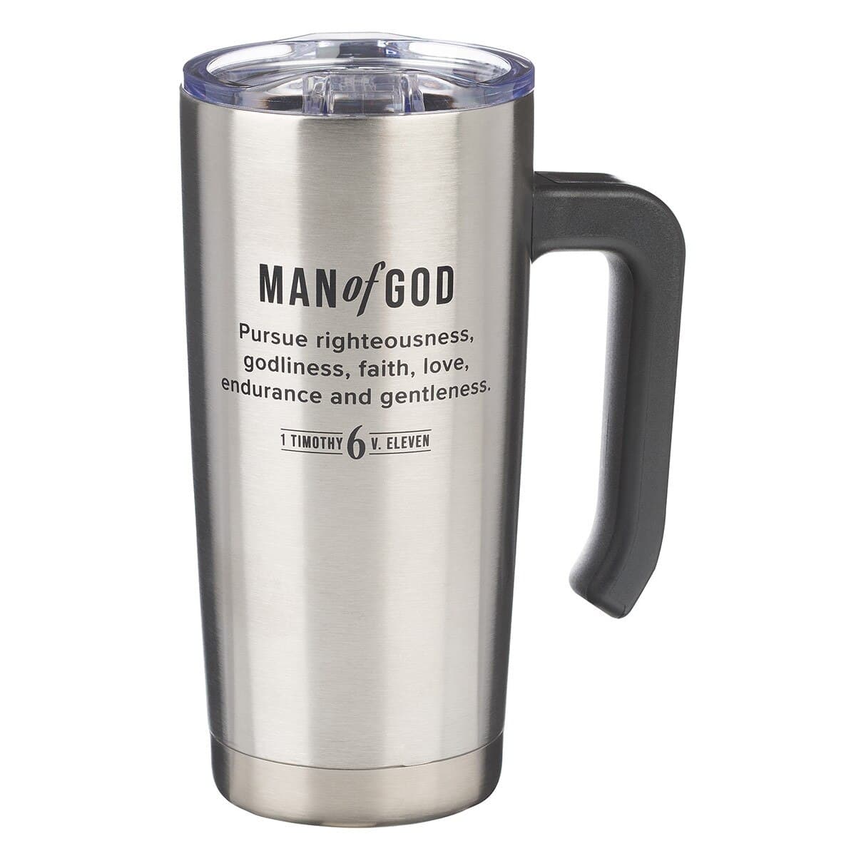 Man of God - 1 Timothy 6:11 Stainless Steel Travel Mug with Handle