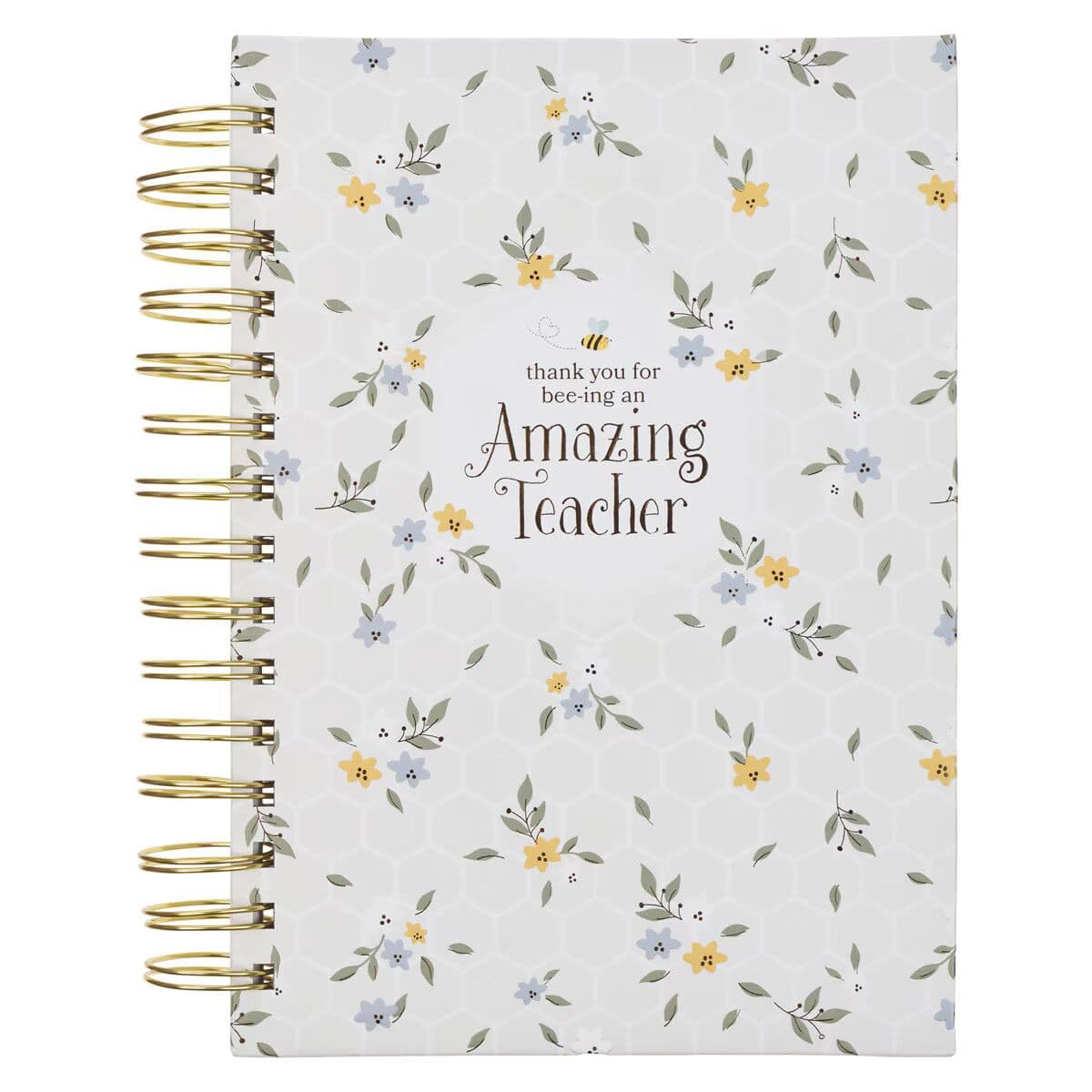 Amazing Teacher Blossom and Bees Spiral Journal