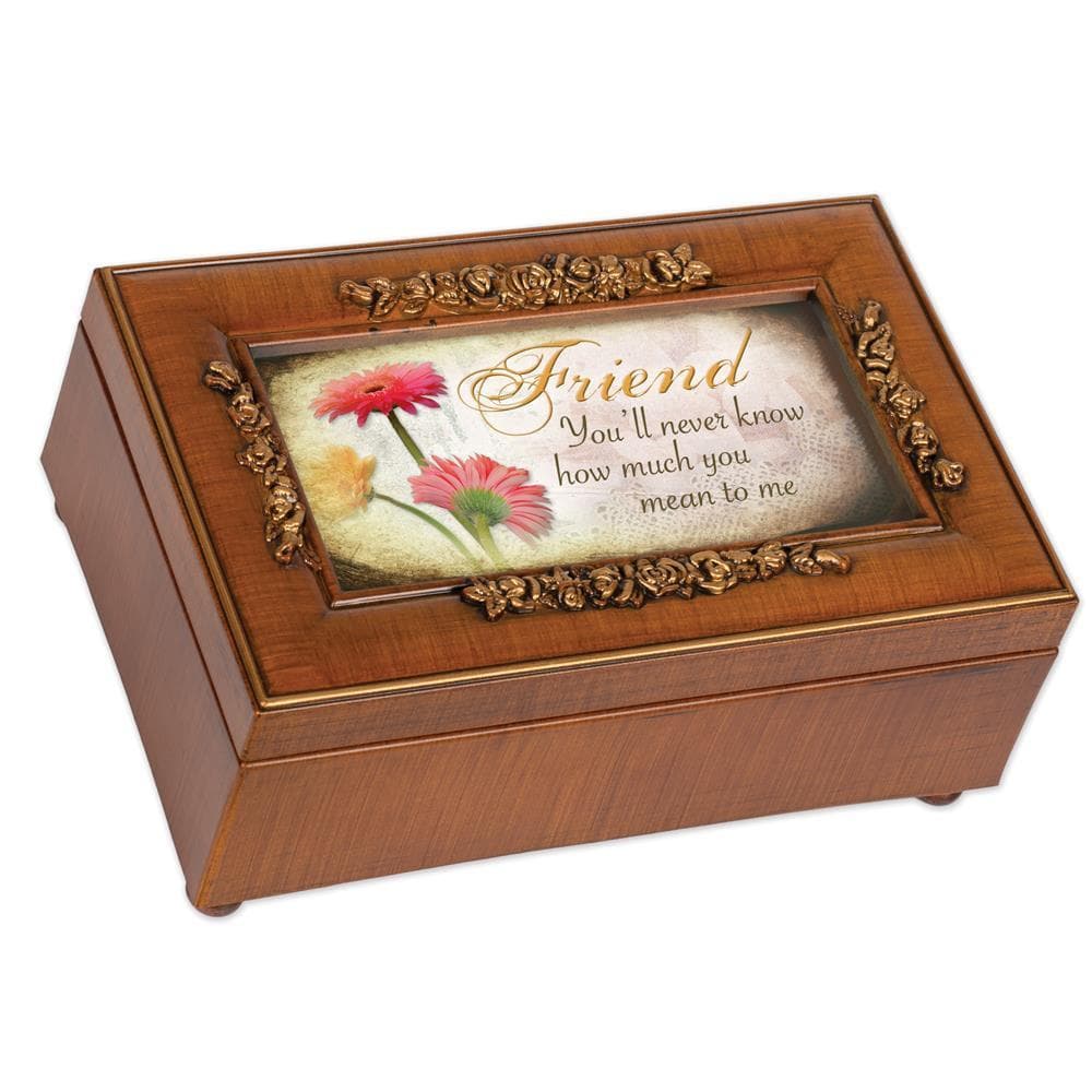 FRIEND WOODEN MUSICAL JEWELERY BOX