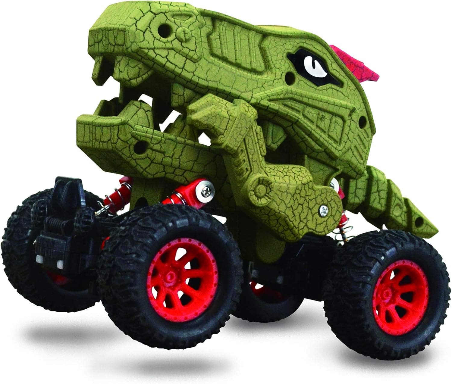 Aeromax Dino-Faur Pull Back Dinosaur Truck, Green with Red Accent, picture 2