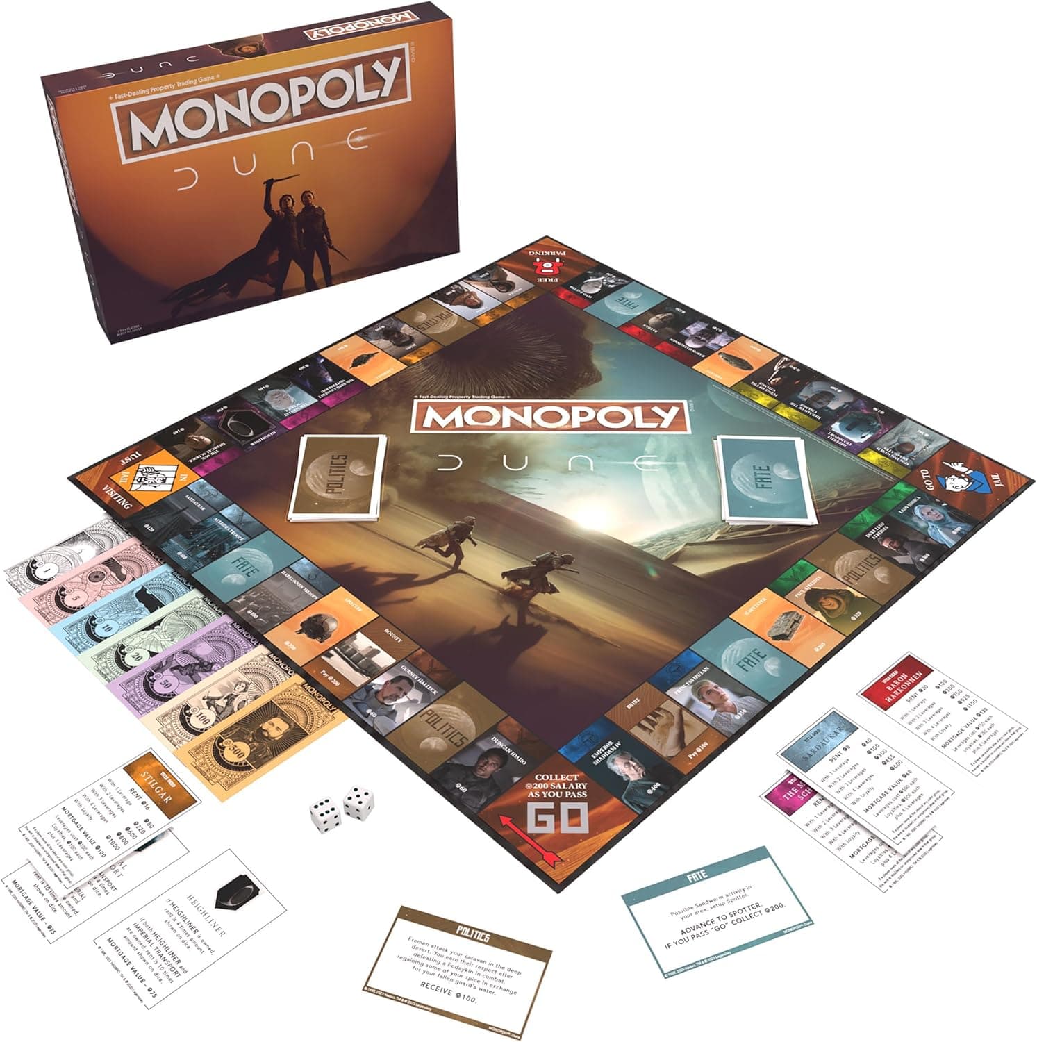 Monopoly: Dune | Play as The Ducal Ring, Crysknife, Gom Jabbar & More |Officially Licensed Collectible Game Based on The Movie Dune, picture 5