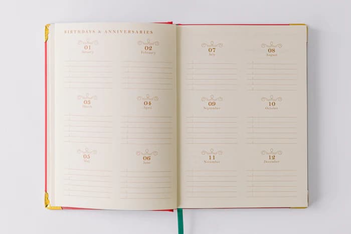2026 Tulip Blind Embossed 17-Month Weekly Medium Bound Planner, picture 8