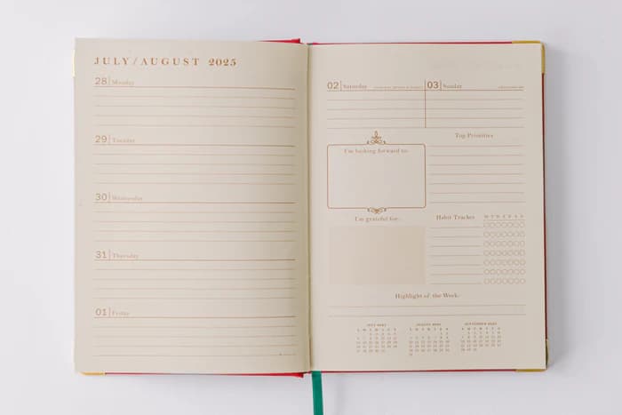 2026 Tulip Blind Embossed 17-Month Weekly Medium Bound Planner, picture 12