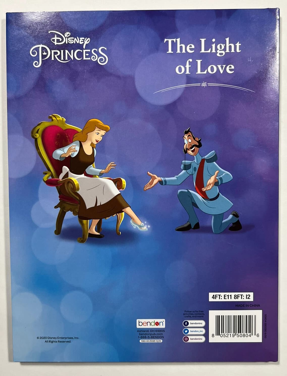 Disney Princess: The Light Of Love Cinderella Bendon Hardcover & Dust Jacket New, picture 2