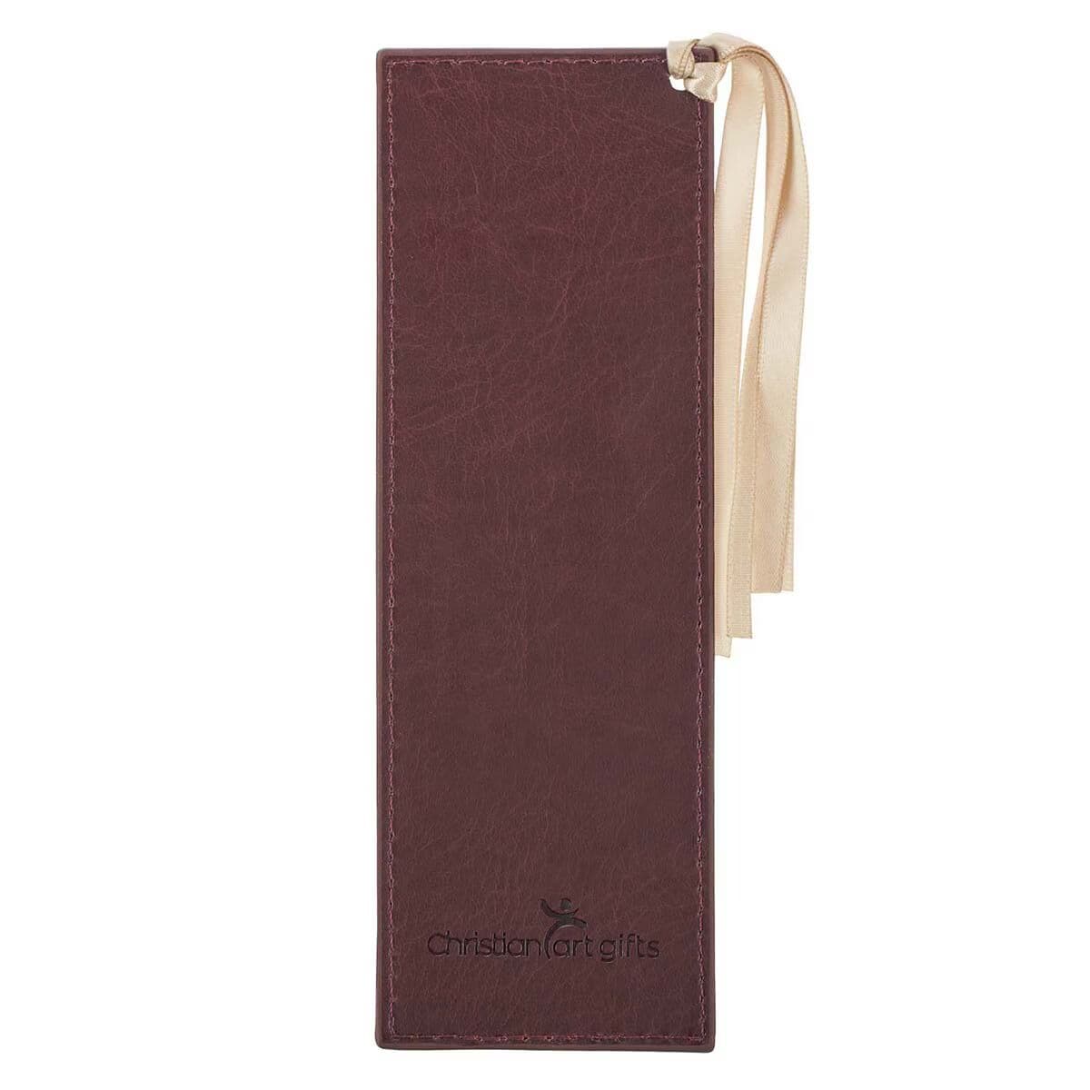 Be Still and Know - Psalm 46:10 Brown Faux Leather Bookmark, picture 2