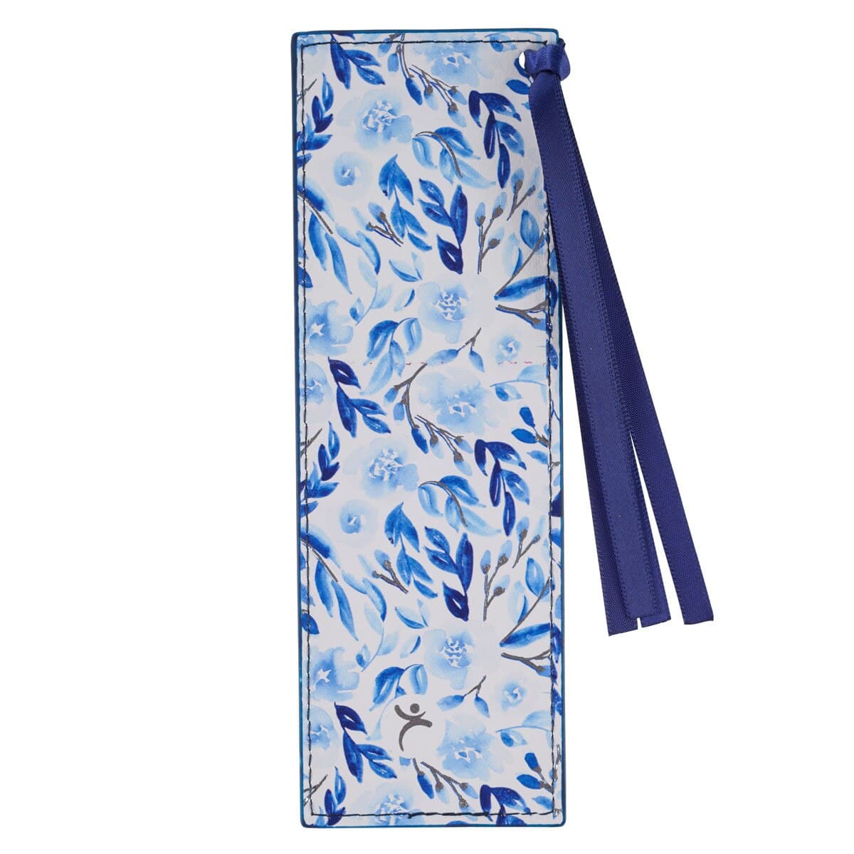 Trust in the Lord - Proverbs 3:5 Blue Botany Faux Leather Bookmark, picture 2