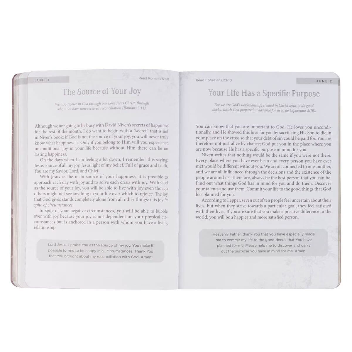 In Touch with God Pink Floral Softcover Devotional, picture 5