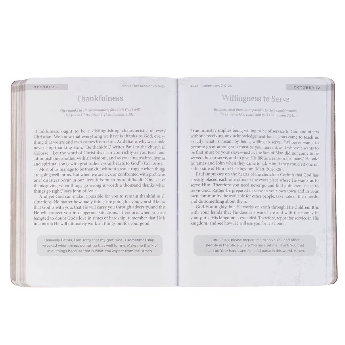 In Touch with God Pink Floral Softcover Devotional, picture 6
