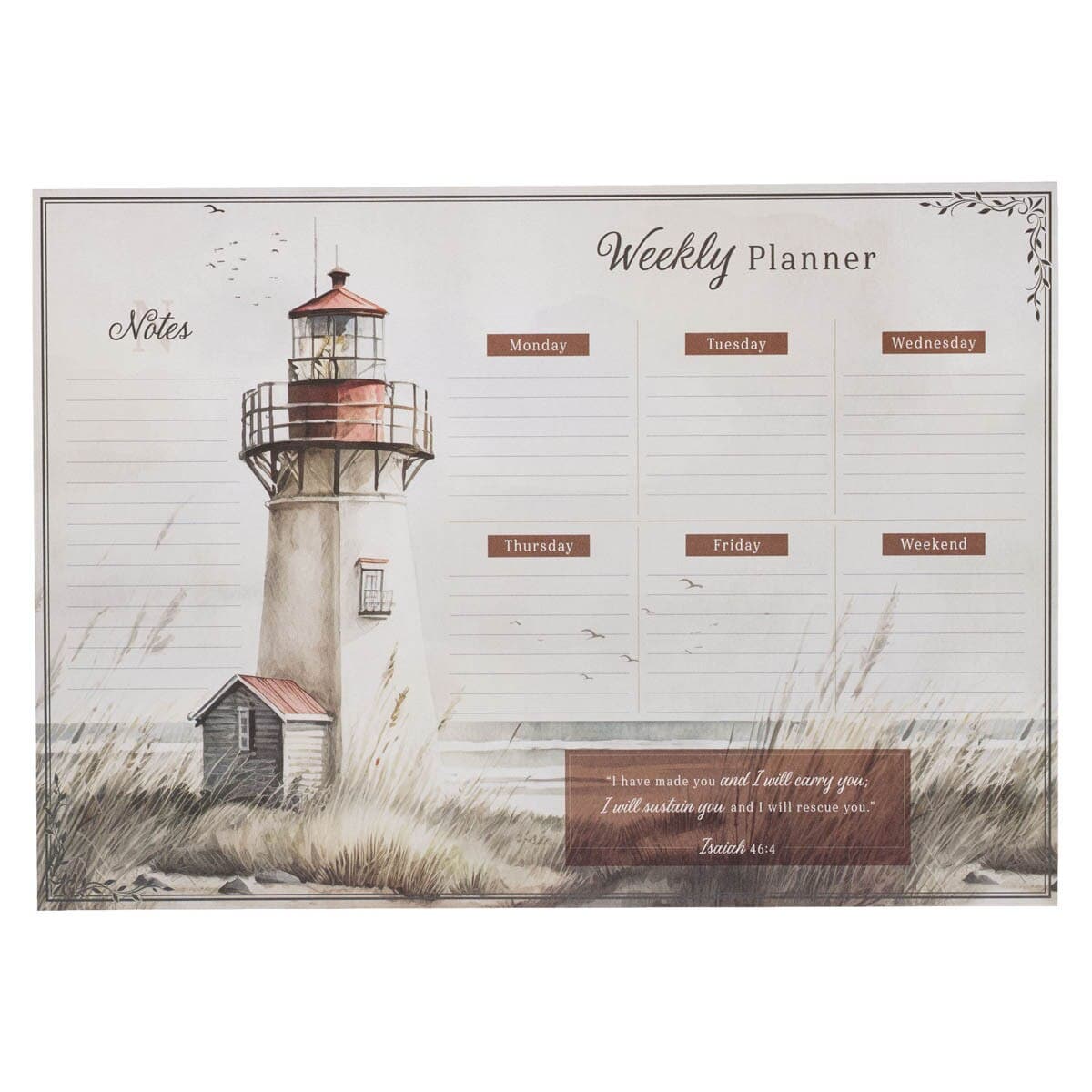 I Will Carry You - Isaiah 46:4 Large Undated Planner Pad