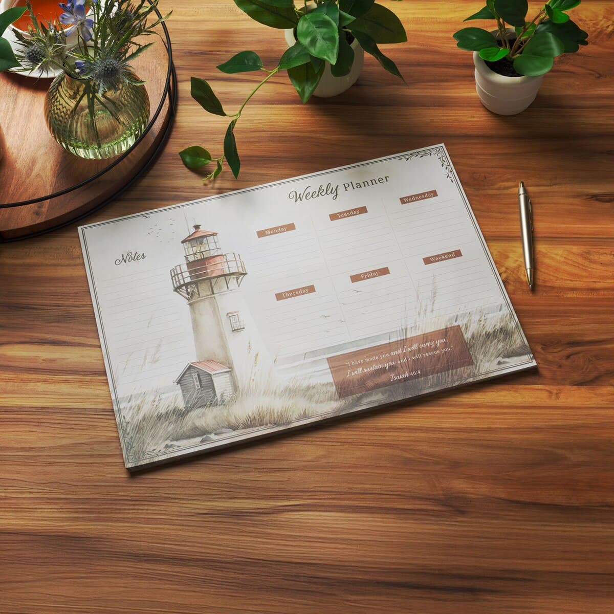 I Will Carry You - Isaiah 46:4 Large Undated Planner Pad, picture 2