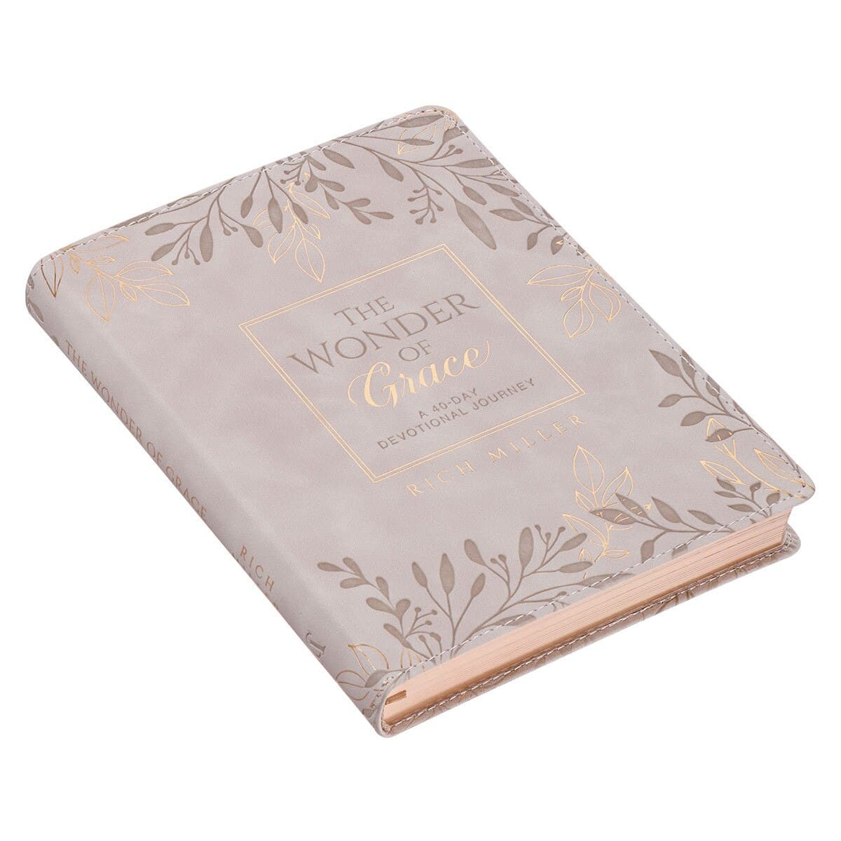 The Wonder of Grace: A 40-Day Devotional Journey Taupe Faux Leather Devotional, picture 3
