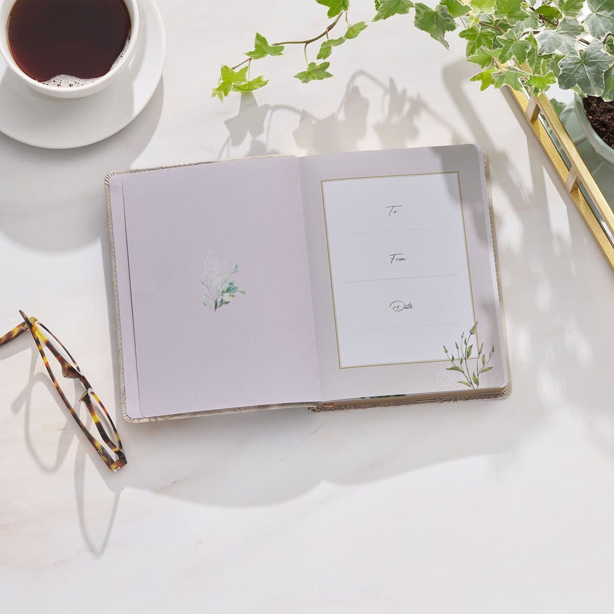 The Wonder of Grace: A 40-Day Devotional Journey Taupe Faux Leather Devotional, picture 4