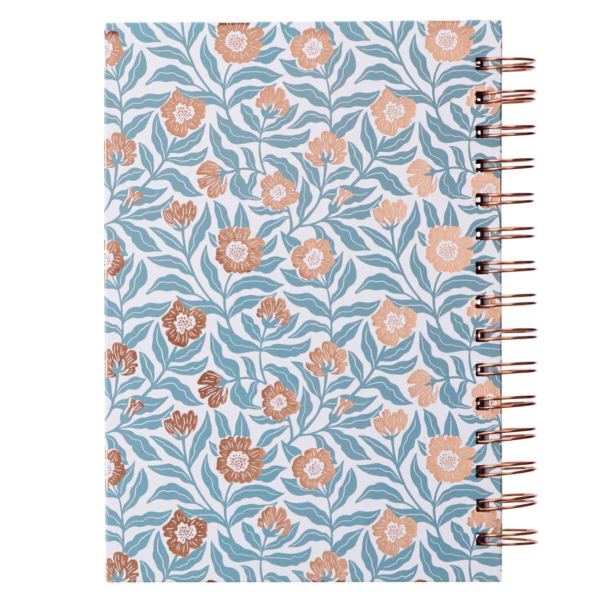 Sufficient Grace - 2 Corinthians 12:9 Teal Floral Spiral Journal, picture 2