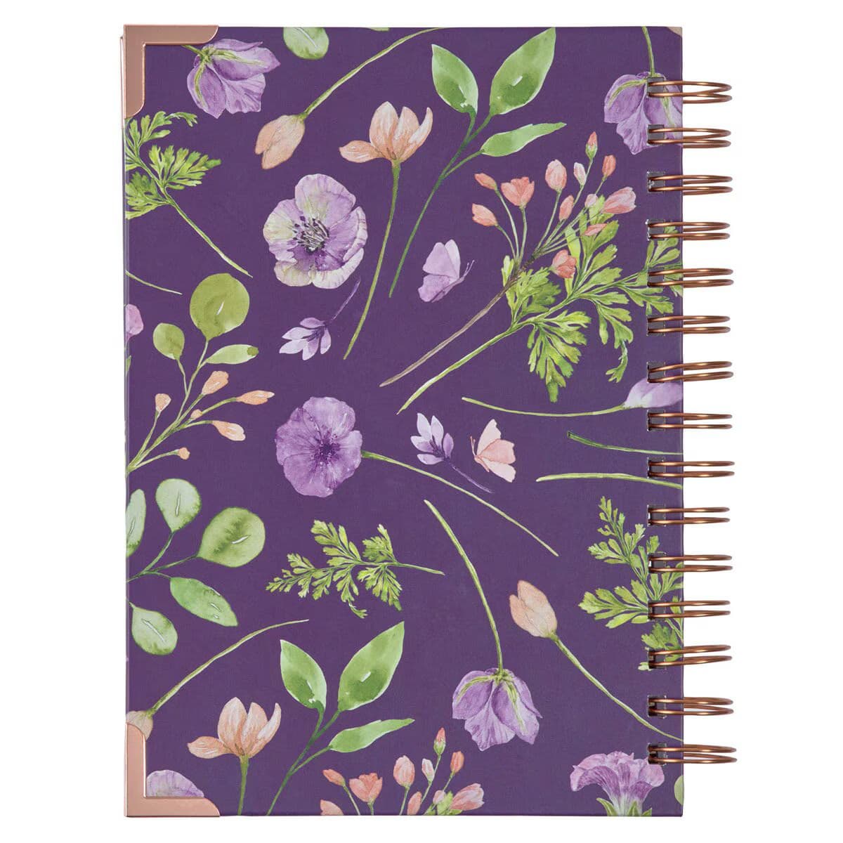 New Mercies Every Morning Purple Floral Spiral - Lamentations 3:22-23 Journal, picture 2