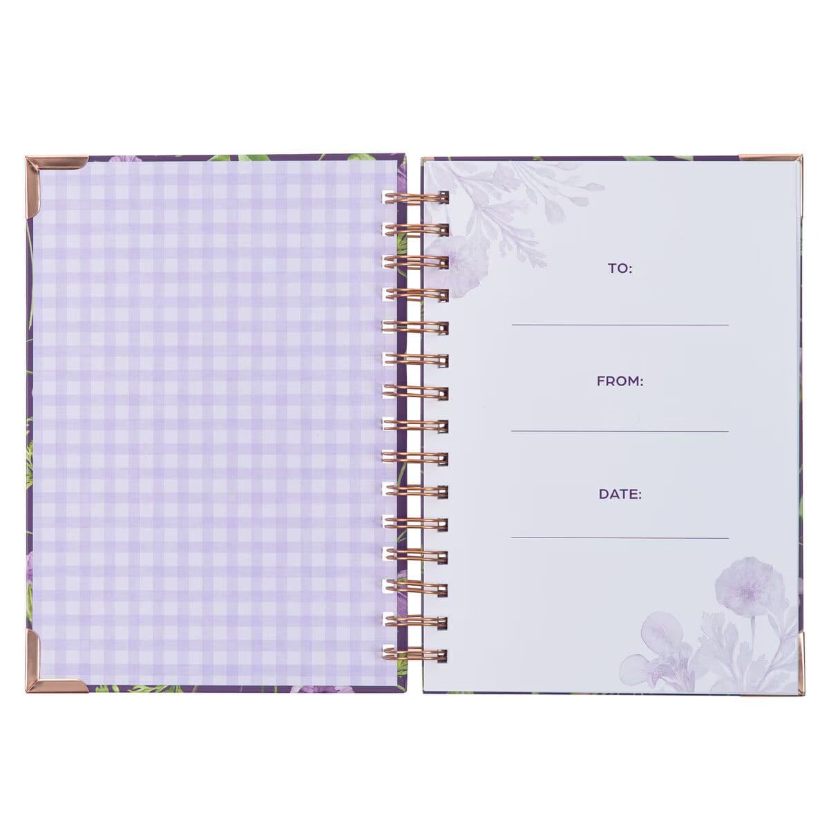 New Mercies Every Morning Purple Floral Spiral - Lamentations 3:22-23 Journal, picture 3