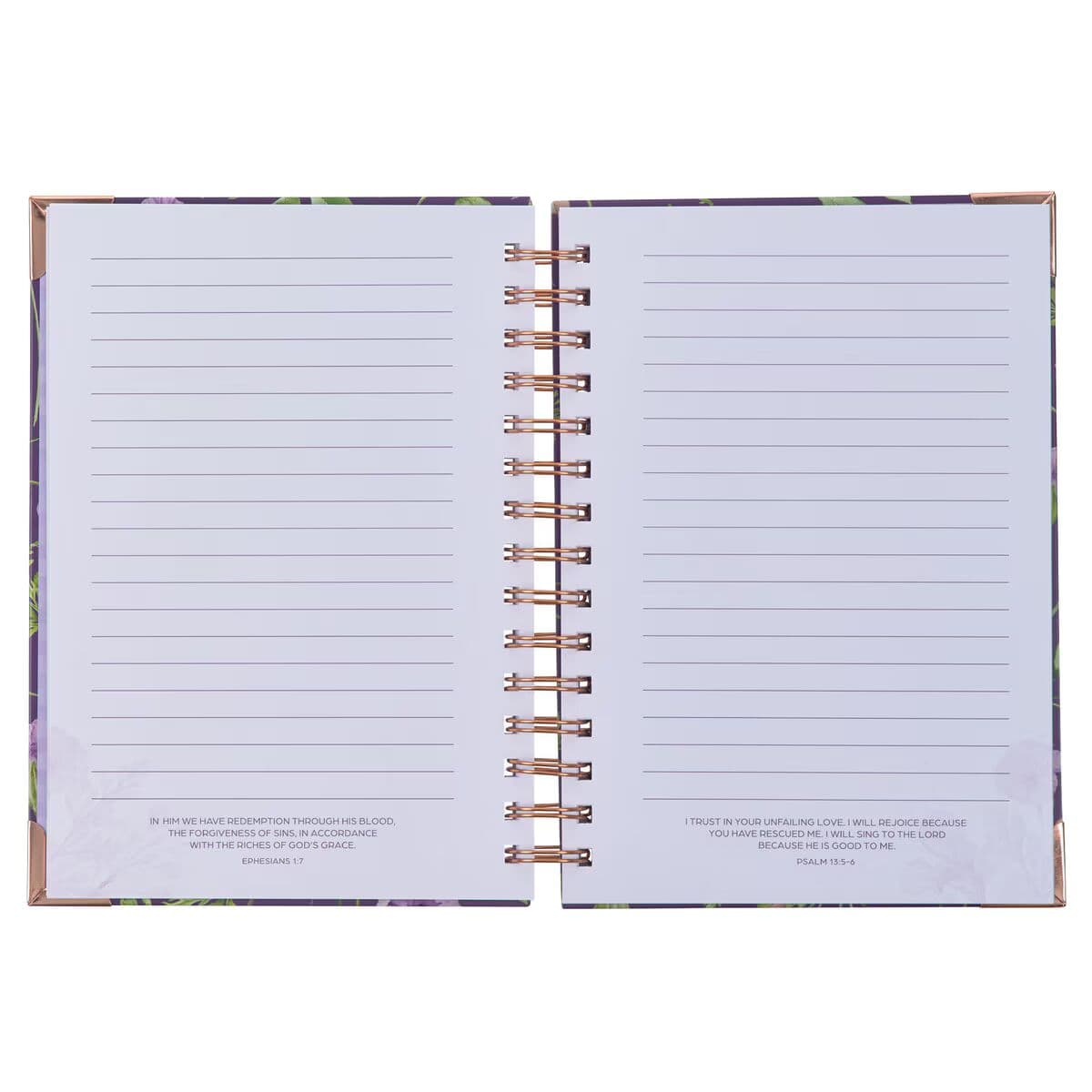 New Mercies Every Morning Purple Floral Spiral - Lamentations 3:22-23 Journal, picture 4