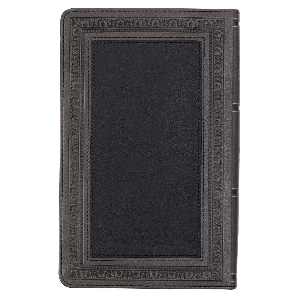 Gray and Black Faux Leather Giant Print Standard-size King James Version Bible with Thumb Index, picture 2