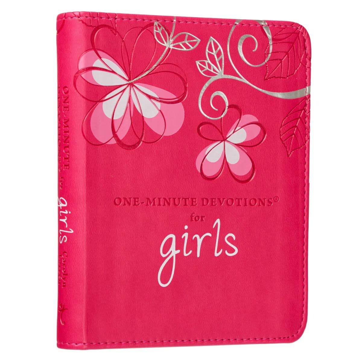 The One-Minute Devotions for Girls Pink Faux Leather Devotional, picture 3