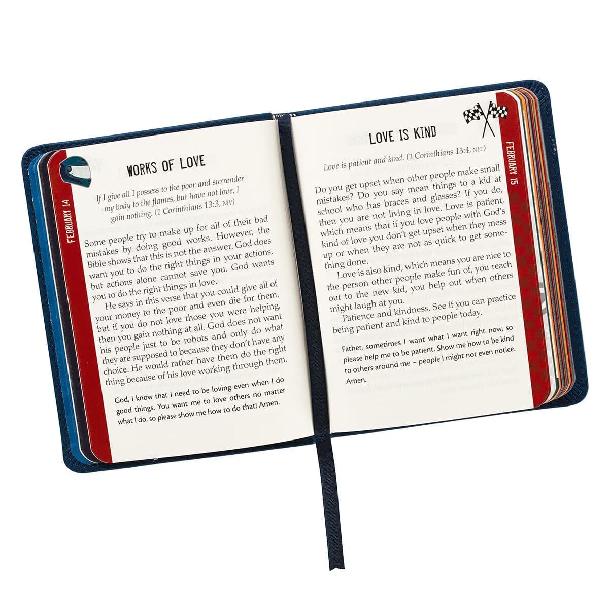 One-Minute Devotions for Boys Blue Faux Leather Devotional, picture 6