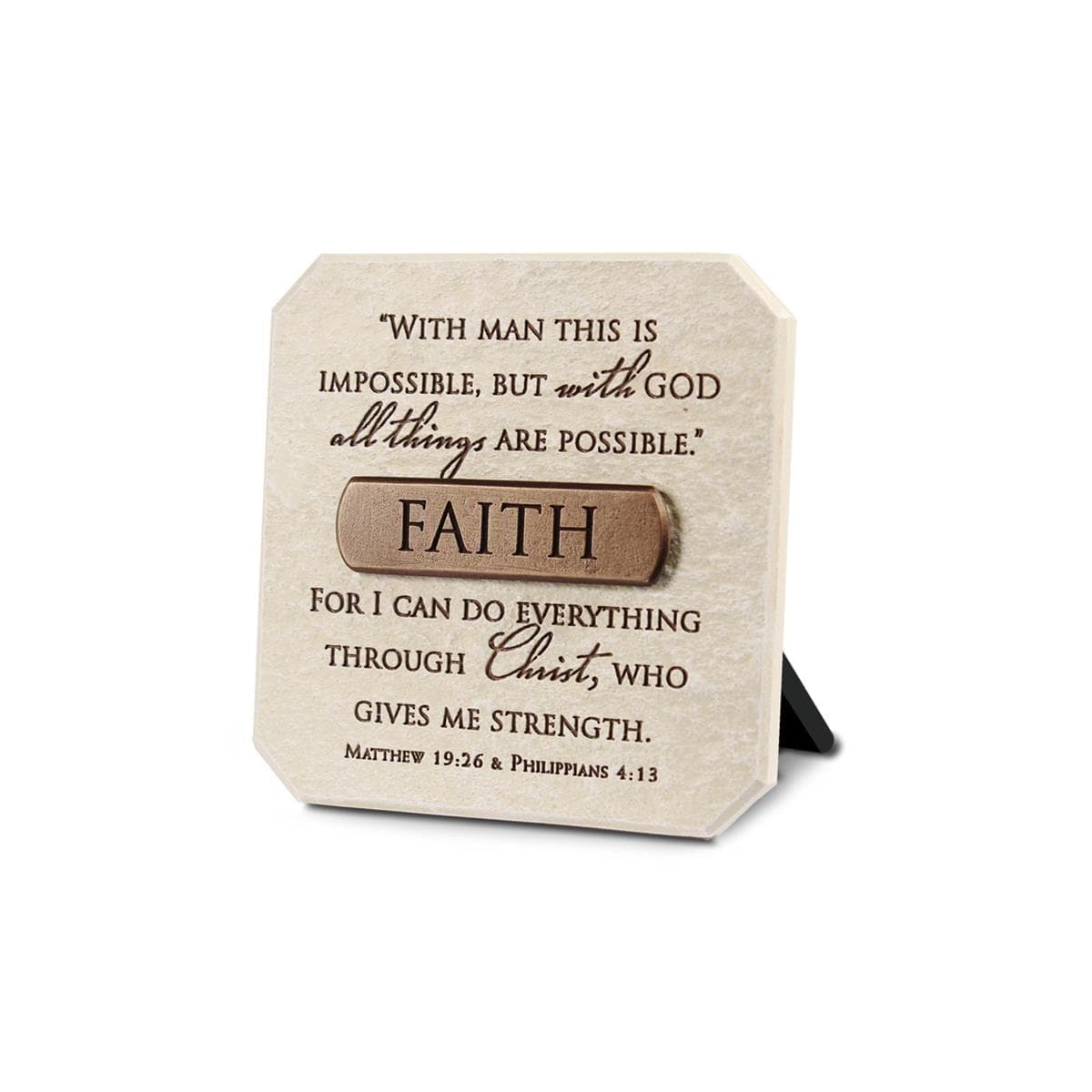 Faith Bronze 3.75"H Tabletop Plaque