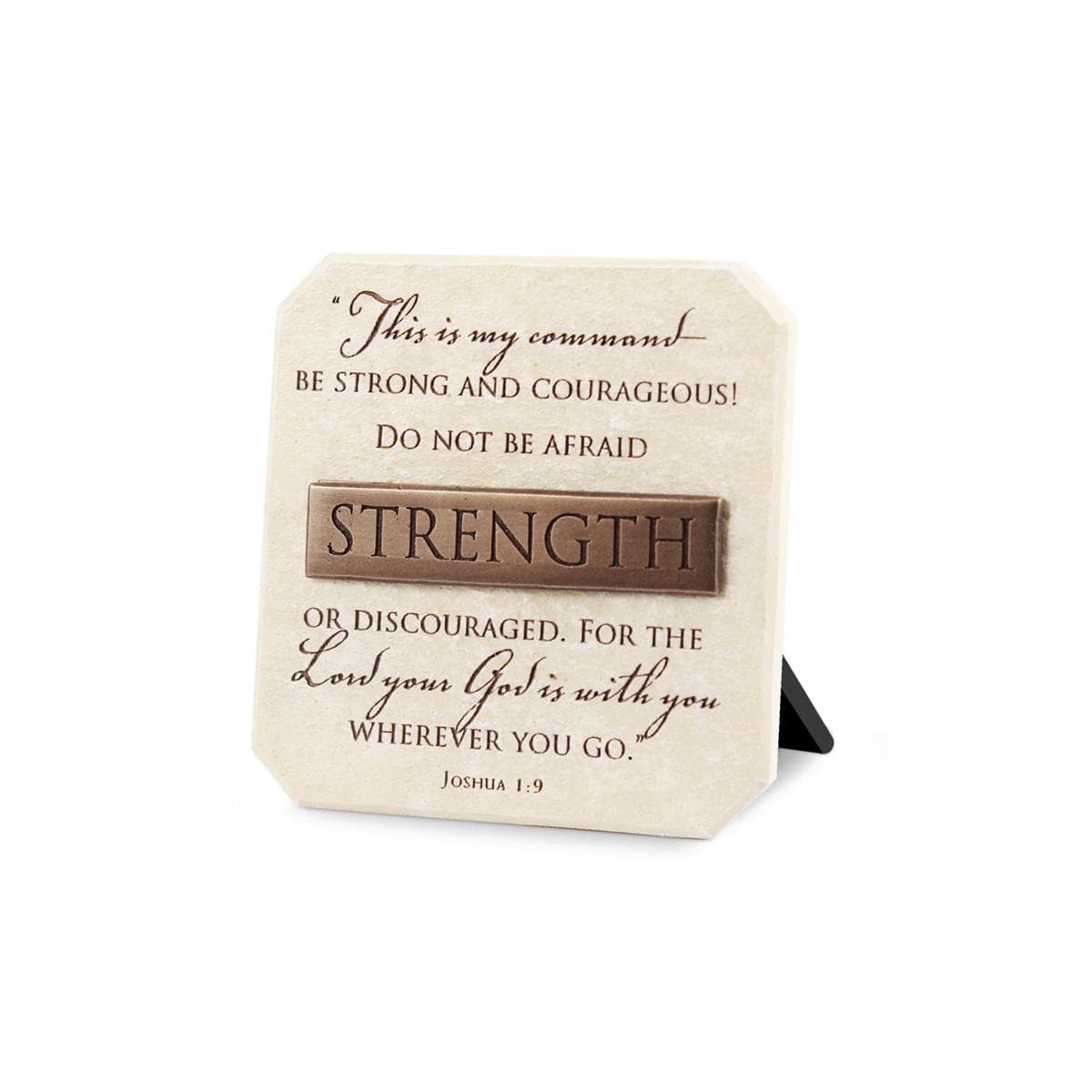 Strength Bronze 3.75"H Tabletop Plaque