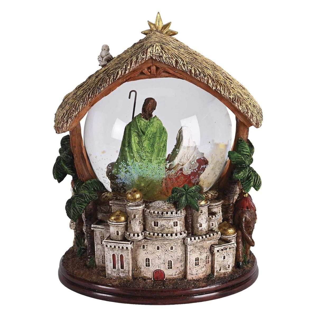 Nativity With Animals Kings Waterglobe, picture 4