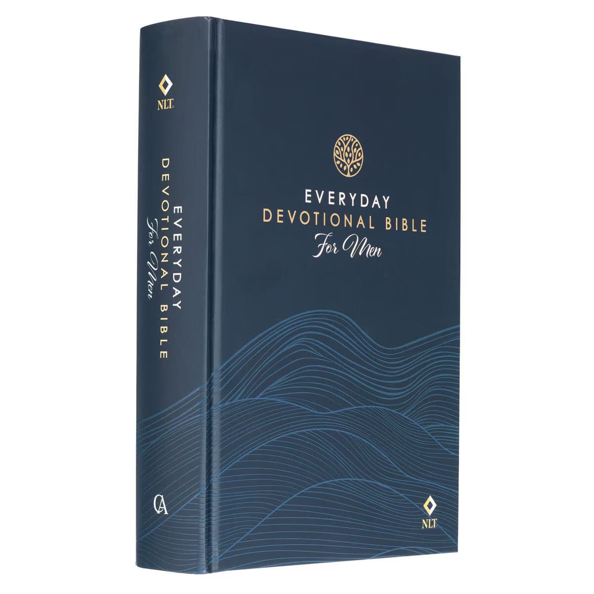 Navy Wave Hardcover NLT Everyday Devotional Bible for Men, picture 6