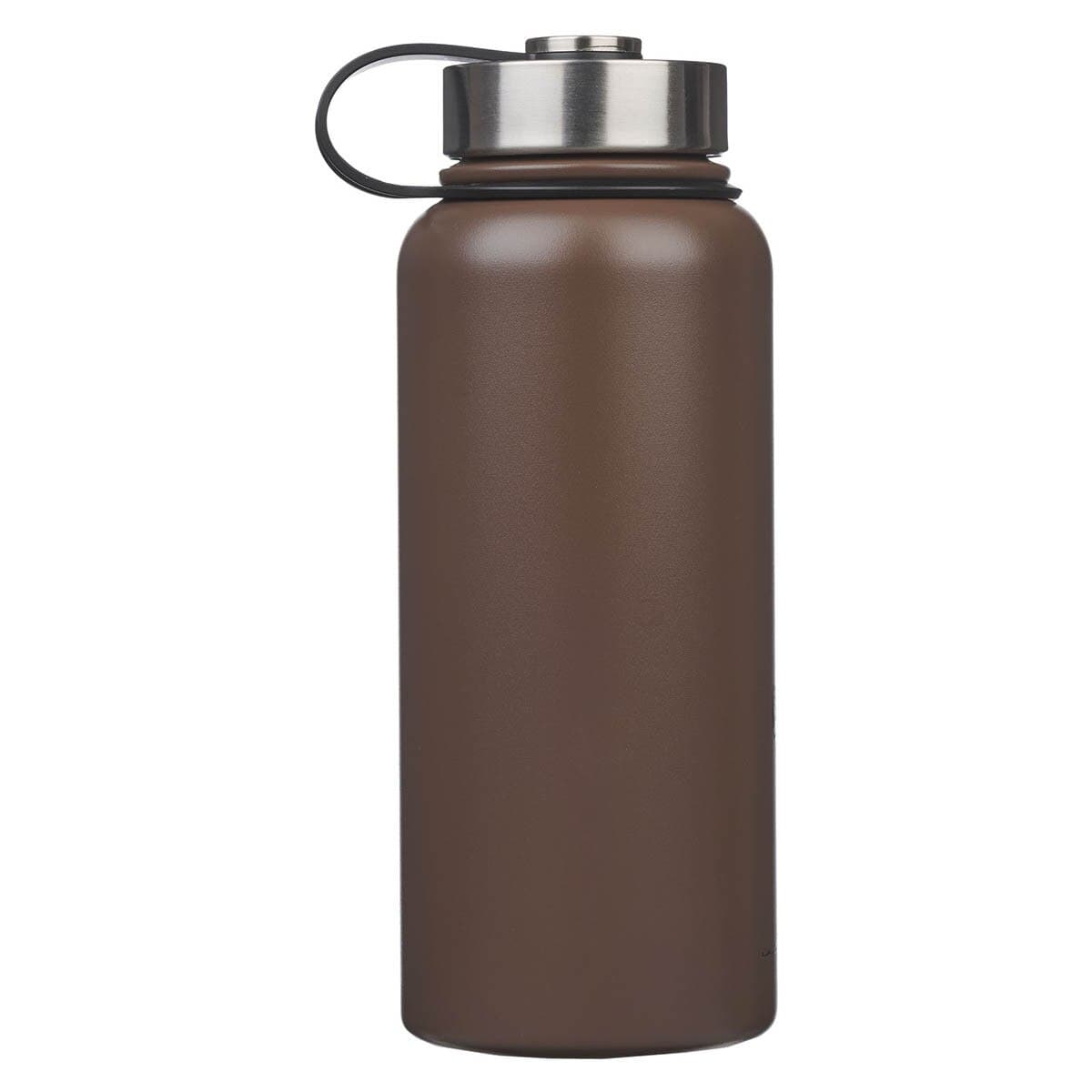 The Lord is My Strength - Exodus 15:2 Brown Stainless Steel Water Bottle, picture 2