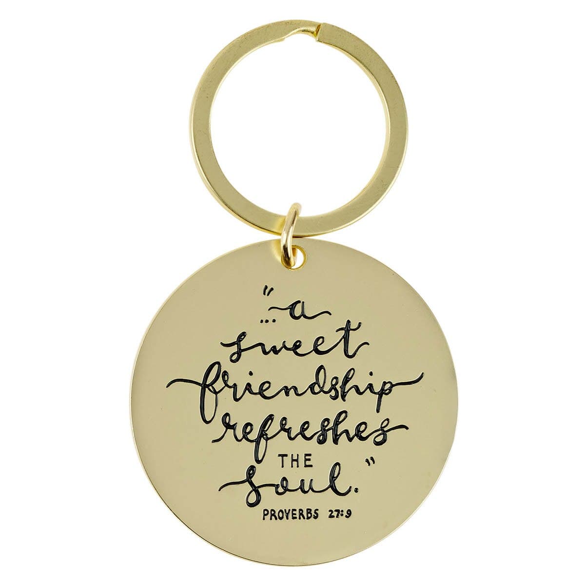 Sweet Friendship - Proverbs 27:9 Bright Floral Wreath Keychain, picture 2