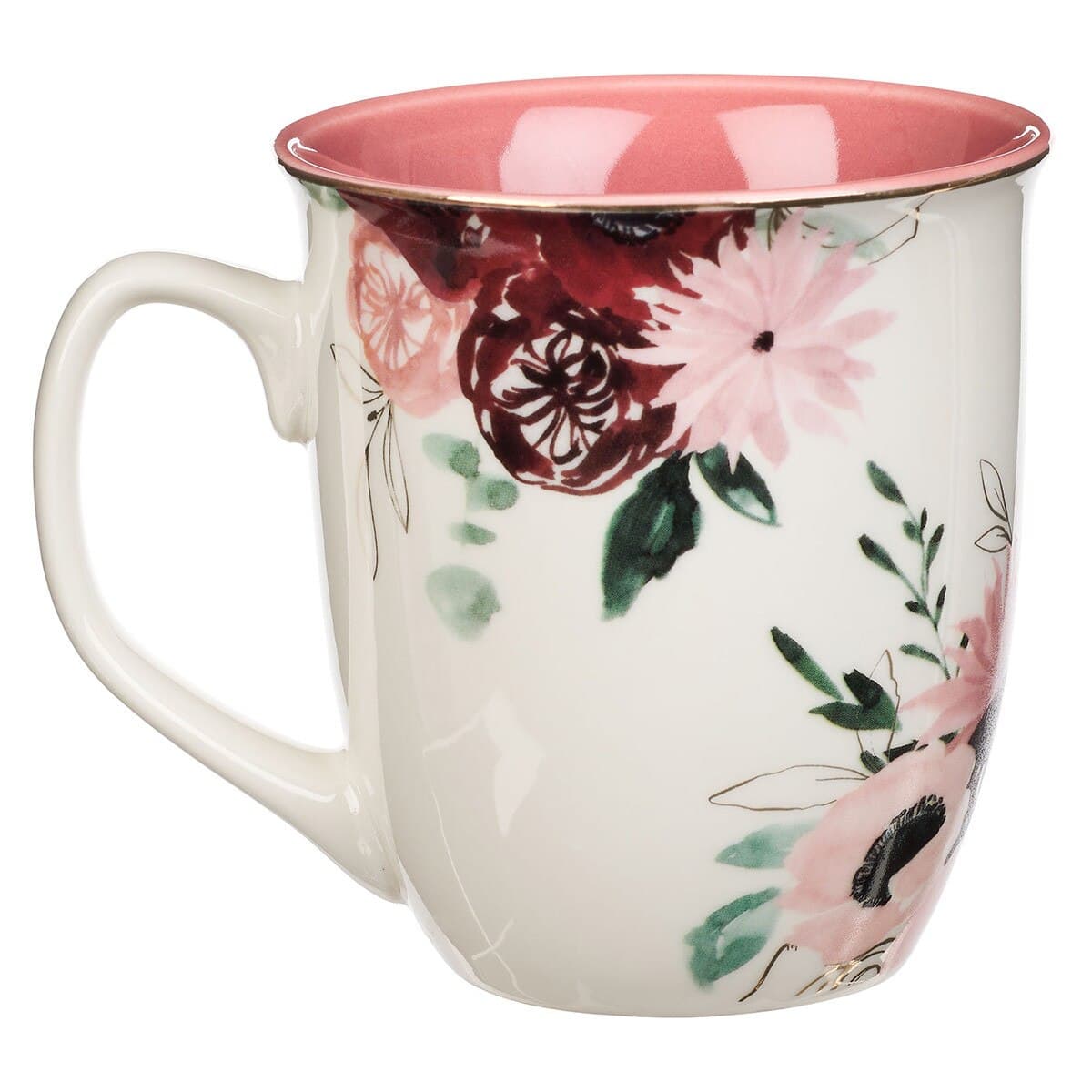 Blessed Mom Pink Floral Ceramic Coffee Mug, picture 2